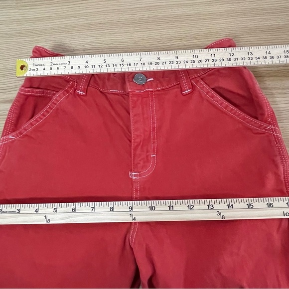🦄🪩🌈 BDG Urban Outfitters‎ Red orange pants 25 painters pants - Picture 4 of 6